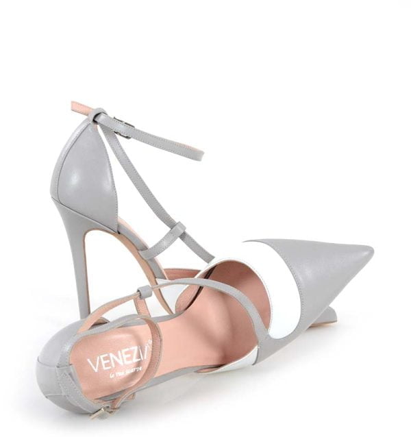 Venezia szpilki szare - z przodu