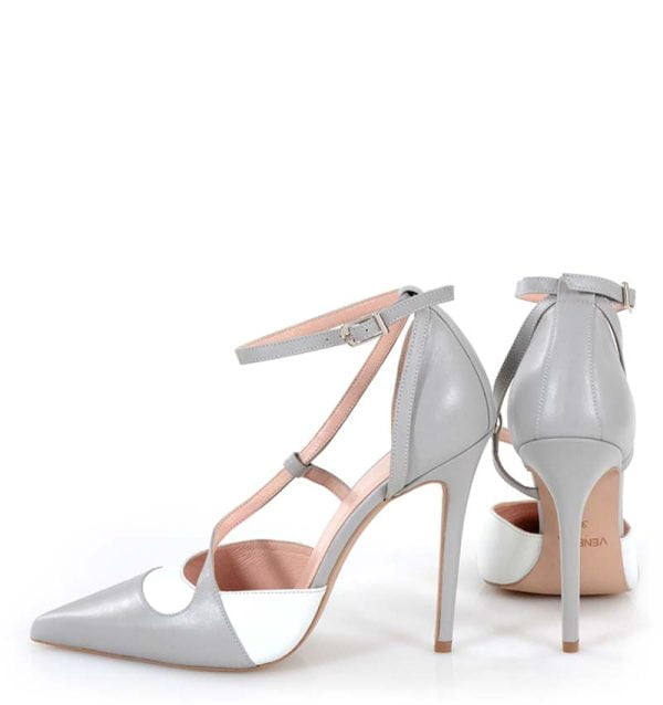 Venezia szpilki szare - z tyłu