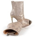 Złote botki letnie - bokiem