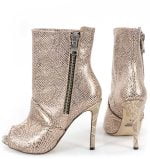 Złote botki letnie - z tyłu