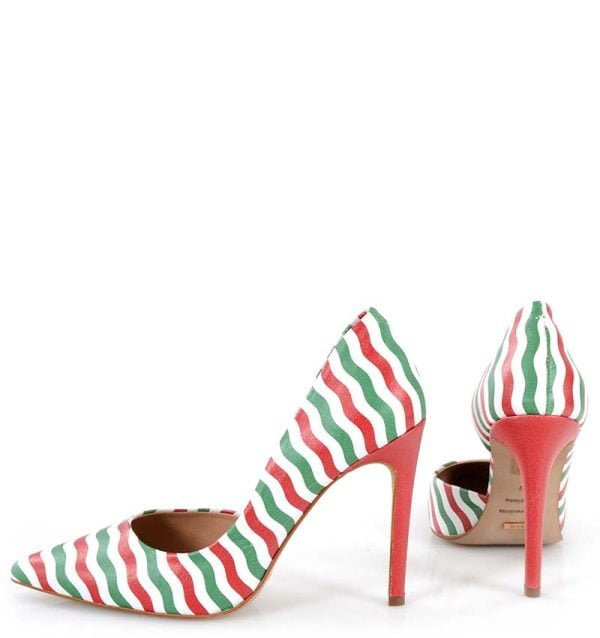 Wielokolorowe szpilki - z tyłu