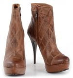 Brązowe botki za kostkę - z przodu