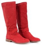 Kozaki letnie czerwone - po skosie