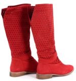 Kozaki letnie czerwone - po skosie