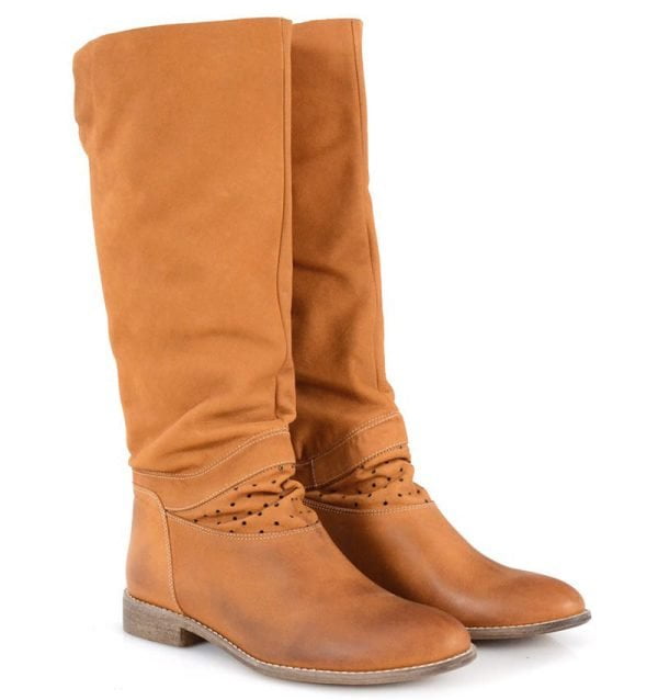 Kozaki letnie camel - po skosie