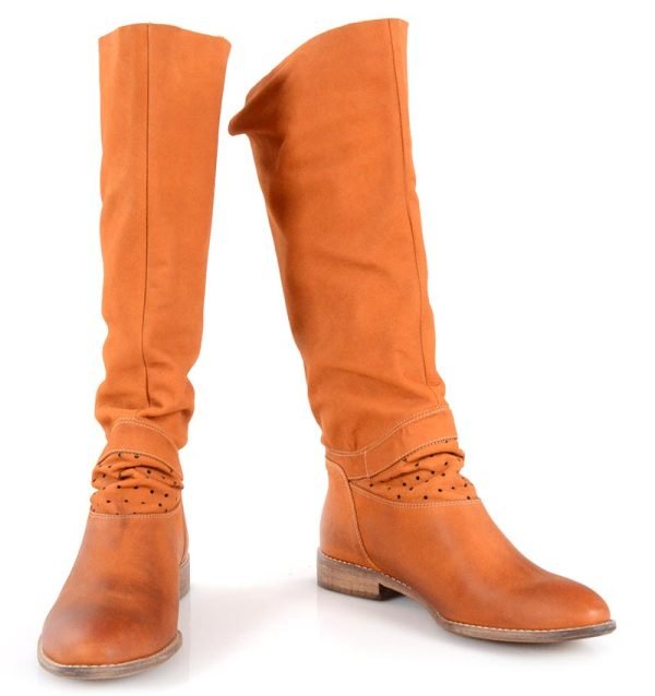 Kozaki letnie camel - z przodu