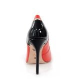 Czerwono-czarne szpilki victoria gotti - z tyłu