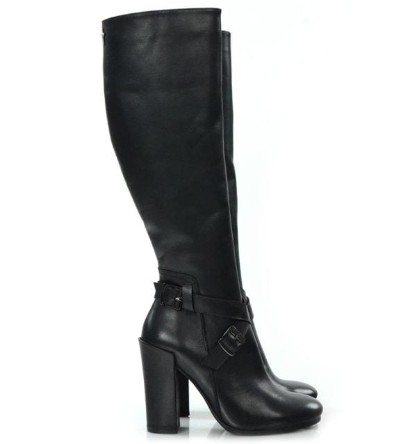 VG Czarne kozaki REUS na słupku - bokiem