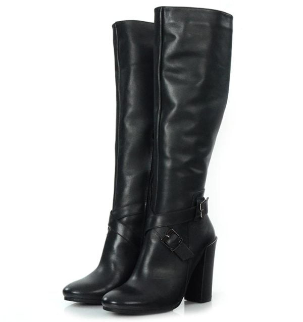 Reus8 VG Czarne kozaki REUS na słupku - po skosie