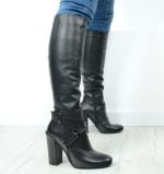 VG Czarne kozaki REUS na słupku - bokiem