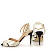 Złoto-czarne sandałki carolyn - z tyłu