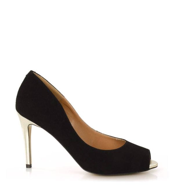 szpilki-gabrielle-black-gold-0560 Czarne czółenka GABRIELLE ze złotymi dodatkami - bokiem