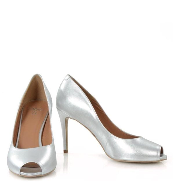 szpilki-gabrielle-silver-0574 Czółenka GABRIELLE srebrna - z przodu