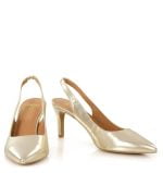 Szpilki MAYA złote skóra licowa - z przodu