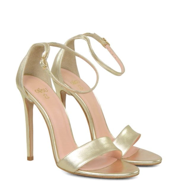 Szpilki Natalie Gold - po skosie