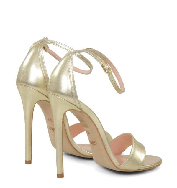 Szpilki Natalie Gold - po skosie