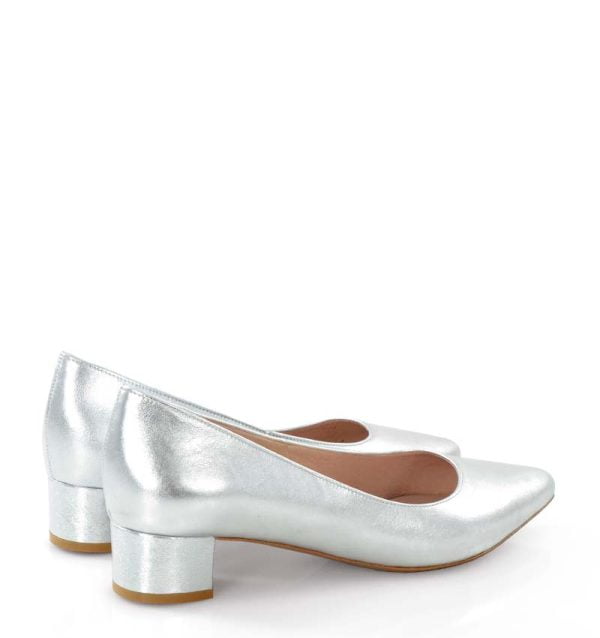 GASSU Czółenka WERONICA srebrne - po skosie