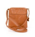 Torebka damska, listonoszka w kolorze brązowym - z tyłu