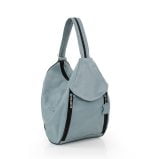 Torba damska błękitna skórzana - z przodu