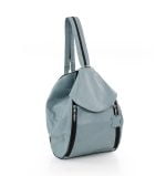 Torba damska błękitna skórzana - z przodu