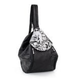 Torba damska czarno-biała skórzana - z przodu