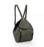 Plecak damski skórzany zieleń ciemna - z przodu