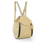 Plecak skórzany kremowy - z przodu