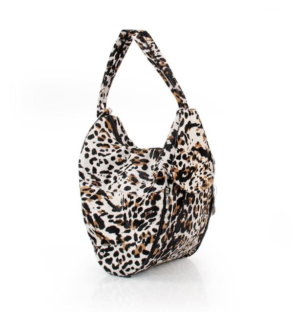 Torba damska czarna z żółtym akcentem skórzana - po skosie