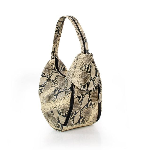Torba damska z motywem wężowej skóry - po skosie