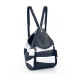 plecak damski w kolorze biało granatowym - z przodu