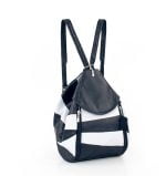 plecak damski w kolorze biało granatowym - z przodu