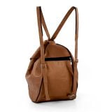 Plecak damski brązowy skóra naturalna - z tyłu