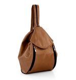 Torba damska brązowa skóra naturalna - z przodu