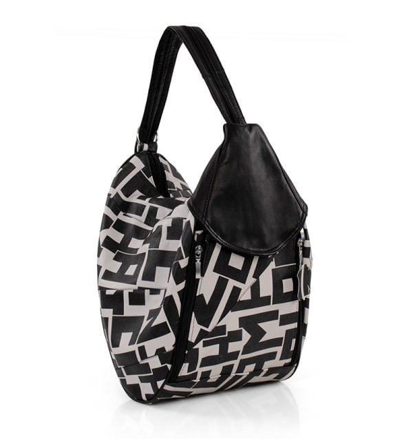 Torba damska w literki skórzana - po skosie