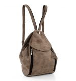 plecak damski w brązowym kolorze - z przodu