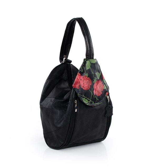 Torba damska bordowa skórzana - po skosie