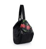 Torba damska bordowa skórzana - po skosie