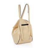 Plecak damski skórzany beżowy - z tyłu