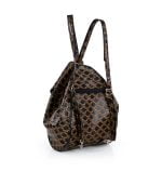 Plecak damski brązowy - z tyłu