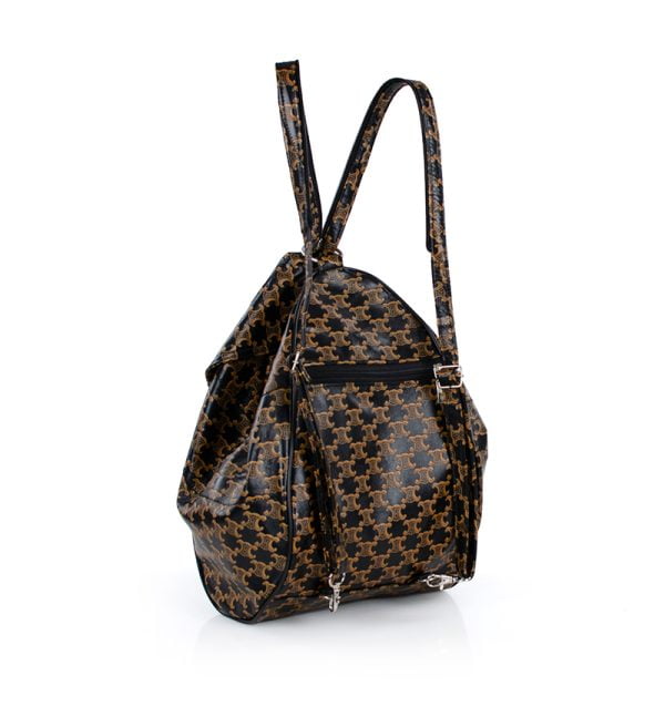 Plecak damski brązowy - z tyłu