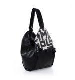 Plecak damski czarny - po skosie