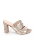 Złote klapki na słupku LUNA - bokiem