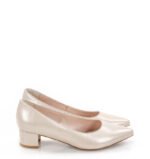 GASSU Czółenka WERONICA beżowe perłowe - bokiem