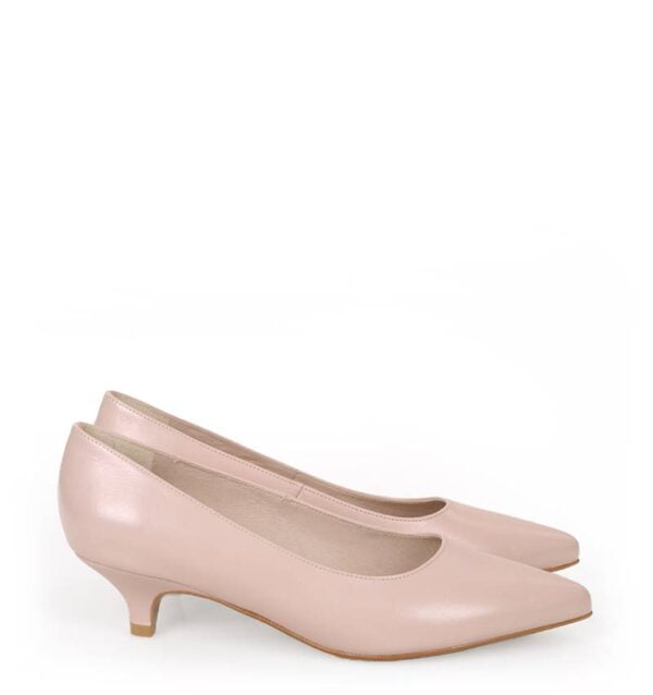 GASSU Czółenka JESSICA pudrowy róż licowa skóra kaczuszki - bokiem