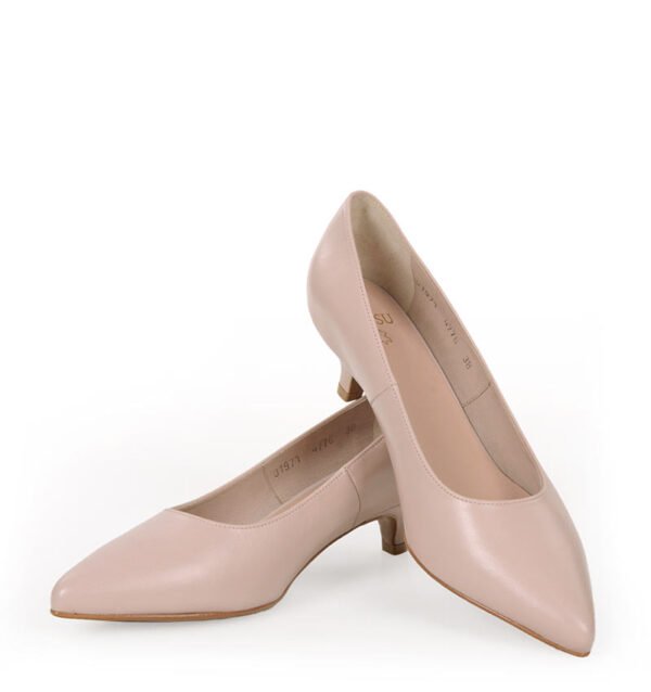 GASSU Czółenka JESSICA pudrowy róż licowa skóra kaczuszki - z przodu