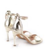 GASSU Sandałki MEGAN złote szpilki - po skosie