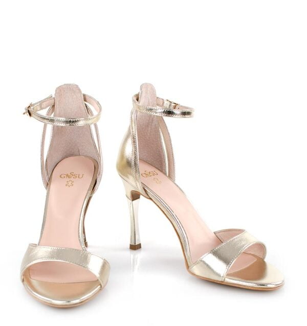 GASSU Sandałki MEGAN złote szpilki - z przodu