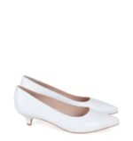 GASSU Czółenka JESSICA białe skóra licowa - bokiem