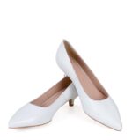 GASSU Czółenka JESSICA białe skóra licowa - z przody