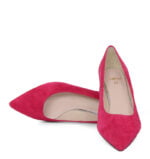 GASSU Czółenka JESSICA różowe zamszowa skóra niski obcas - z przodu